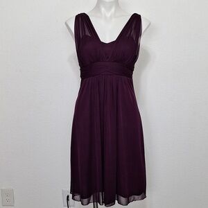 Vintage Eva USA Deep Wine Whimsigoth Fairy Romantic Goth Empire Waist Dress Sz M